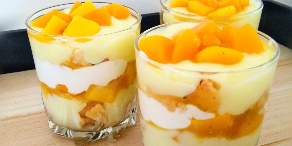 Trifle met exotisch fruit